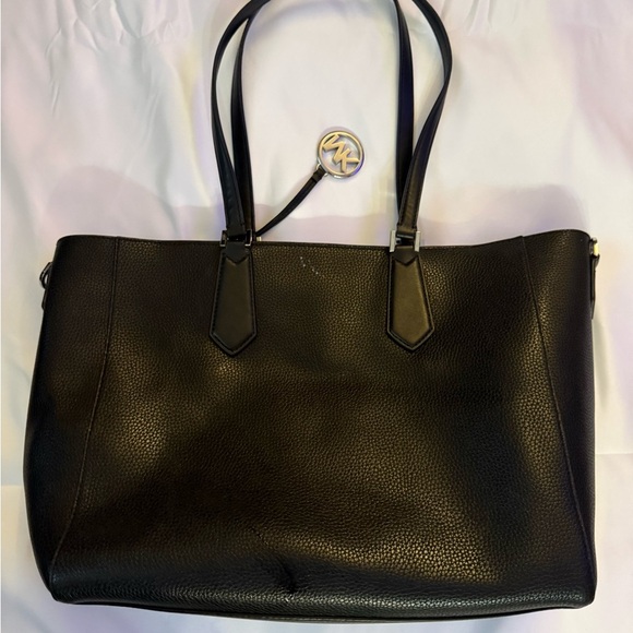 Michael Kors Black Structured Leather Tote - Picture 2 of 8